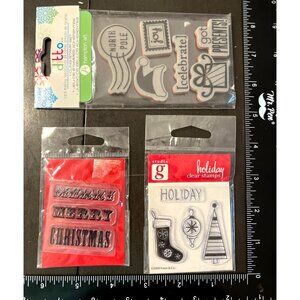 Christmas Holiday Stamps Set By Hampton Art & Studio G